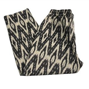J. Crew Pattern Pull On Crop Pants Sz 6